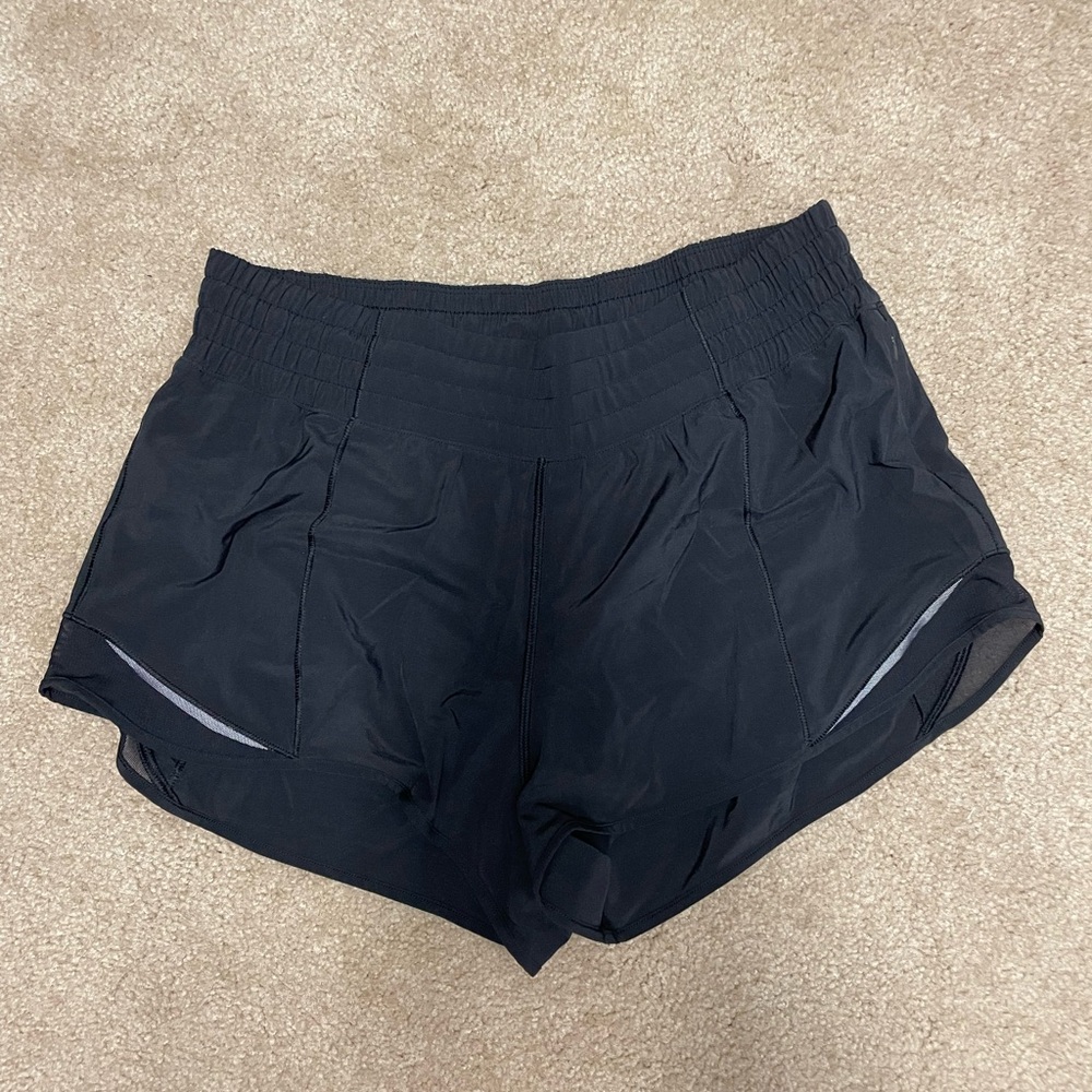 Lululemon Black Hotty Hot Short High-Rise 2.5
